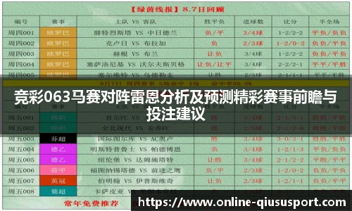 竞彩063马赛对阵雷恩分析及预测精彩赛事前瞻与投注建议